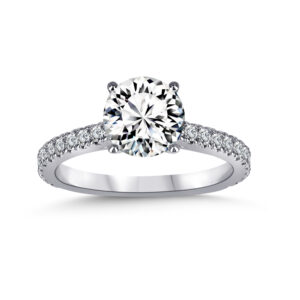 Round Lab Ring 14k Gold