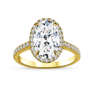 Oval Lab Ring 14k Gold