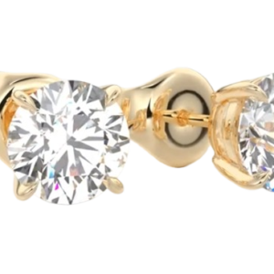 Round Stud Earrings 14k Gold