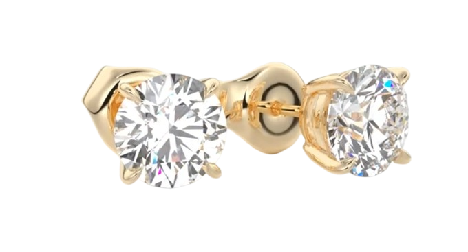 Round Stud Earrings 14k Gold