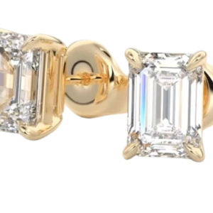 Princess Stud Earrings 14k Gold